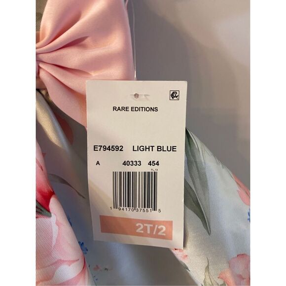 Rare edition 2t formal dress new light blue pink rn#18854 NEW - Picture 2 of 7